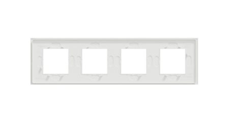 NU600879 Krycí rámeček, Unica Deco Materials, čtyřnásobný, Translucent white 2