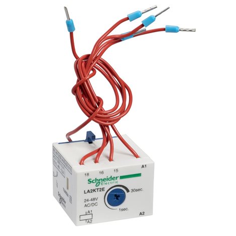 LA2KT2E Zpožd.elektron.pom. kont. k miniStykačům, 1..30s,on-delay,24..48V