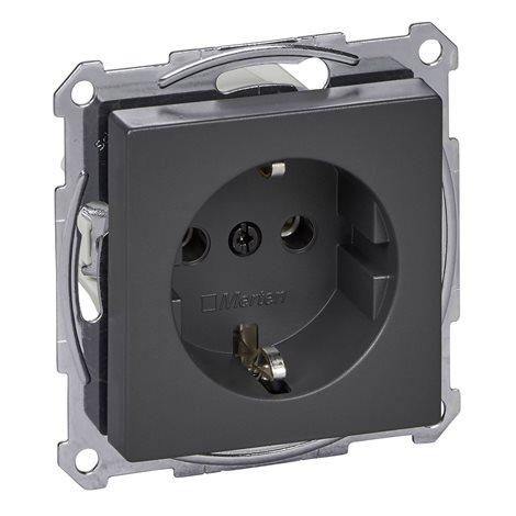 MTN2301-0414 Zásuvka 250V/16A s bočními zemnícími kontakty, System M, antracit