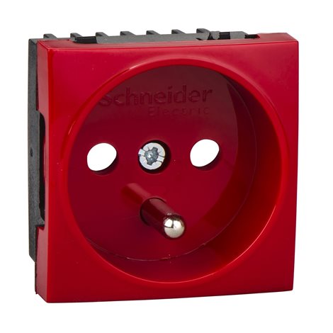 ETK21046E Ultra 45x45 zásuvka 230V, 16A, 2P+E, červená
