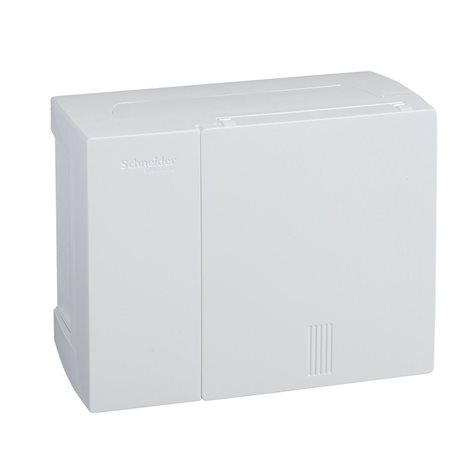 MIP12106 Rozvaděč Mini Pragma 6M, bílé plné dveře, povrchová mont.