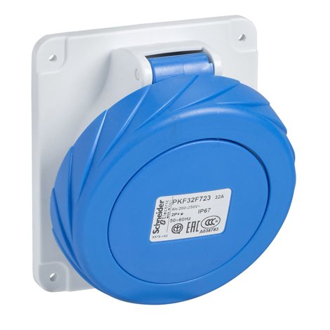 PKF16F723 Zásuvka vest.16A 2P+PE 200-250V IP67 50-60Hz