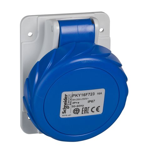 PKY16F723 Zásuvka vest. Fast connect 16A 2P+PE 200-250V IP67 50-60Hz