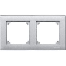 486260 Rámeček, Merten M-Plan, dvojnásobný, Aluminium