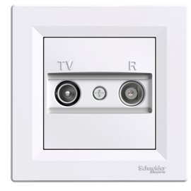 EPH3300221 Zásuvka TV-R, průběžná, bílá