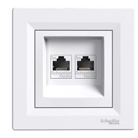 EPH4400121 Zásuvka datová 2xRJ45, kat.5e UTP, bílá