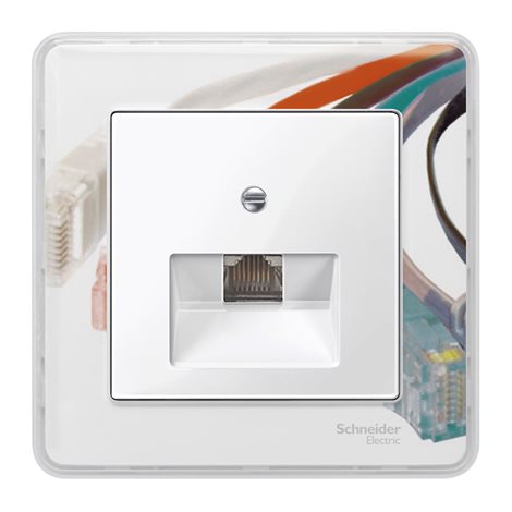 MTN296219 Centrální deska pro mechanismus RJ45, jednosegmentová, System M, polar