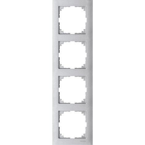 MEG4040-3660 Rámeček, Merten M-Pure, čtyřnásobný, Aluminium
