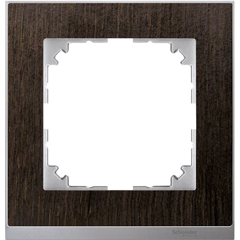 MEG4010-3671 Rámeček, Merten M-Pure Decor, jednonásobný, Wenge/Aluminium