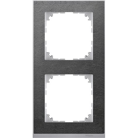 MEG4020-3669 Rámeček, Merten M-Pure Decor, dvojnásobný, Slate/Aluminium