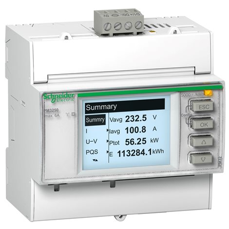 METSEPM3255 PM3255 multimetr - 2 digital I - 2 digital O - RS485