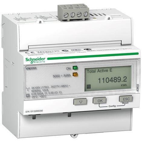 A9MEM3265 Elektroměr iEM3265, nepřímé měření, komunikace BACnet, MID