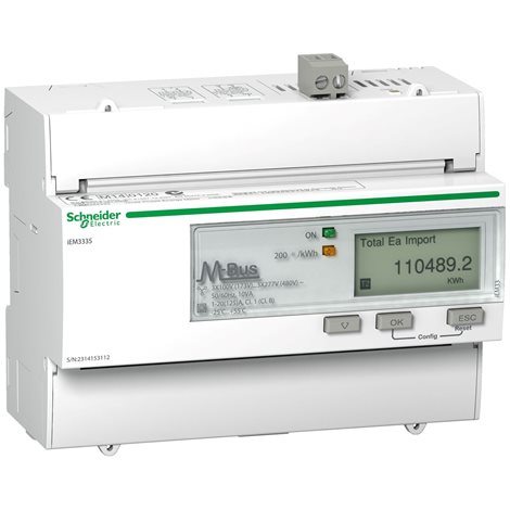 A9MEM3335 Elektroměr iEM3335 do 125A, komunikace M-bus, Multitarif, MID