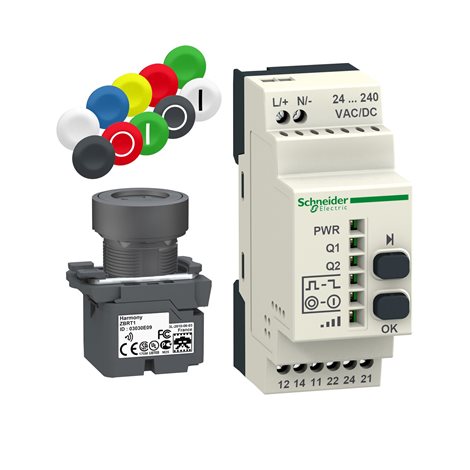 XB5RFA02 Předpřipravená sada (programovatelný přijímač 24…240 V AC/DC)