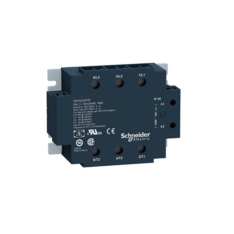 SSP3A250BDT 3fázové SSR 530 V AC 50 A 24 V DC, chladící podložka