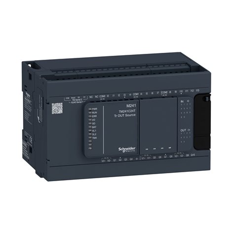 TM241C24T PLC Modicon M241, 14DI, 10DQ (poz.logika), 2x Sériová linka, 1x miniUSB, slot SD