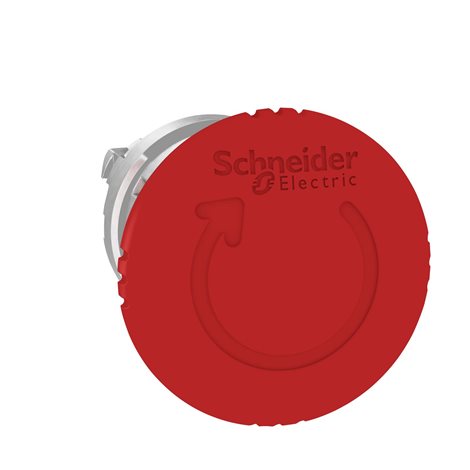 ZB4BS844 Ovl. hl. stiskací s hřibovým knoflíkem, s aretací - rudá