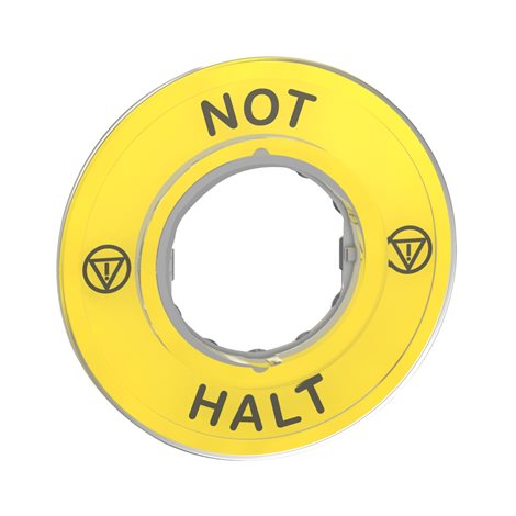 ZBY9220 (náhrada za ZBY9230) 3D kruhový štítek pro nouzové zastavení, NOT-HALT