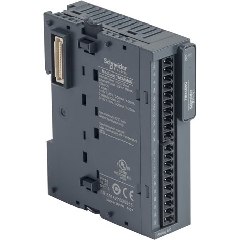 TM3AM6G Rozšiřující karta, kombinovaná 4AI, 2AO (+/-10V, 0-10V, 0-24mA, 4-24mA; 12bit)