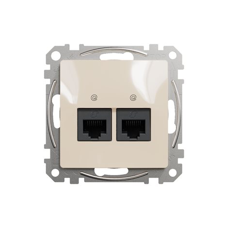 SDD112462 Datová zásuvka 2xRJ45 kat. 6 UTP béžová 2
