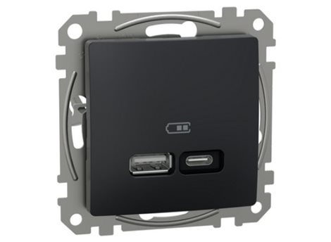SDD114405 USB A+C rychlonabíječka 21W, Antracit 1