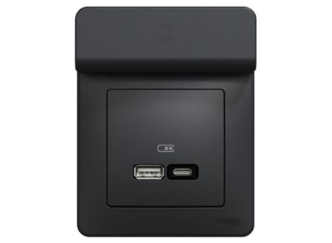 SDD114405 USB A+C rychlonabíječka 21W, Antracit 2