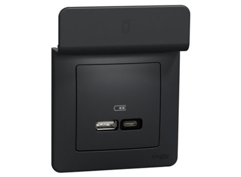 SDD114405 USB A+C rychlonabíječka 21W, Antracit 3