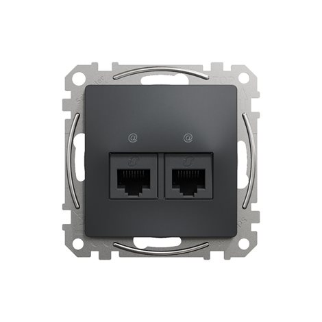 SDD114467 Datová zásuvka 2xRJ45 kat. 6A UTP antr 2