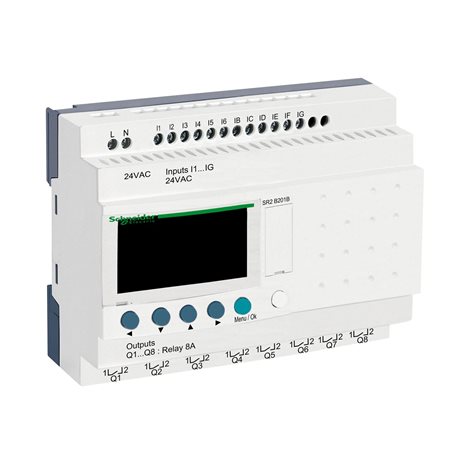 SR2B201B relé 24VAC 12DI 8RO