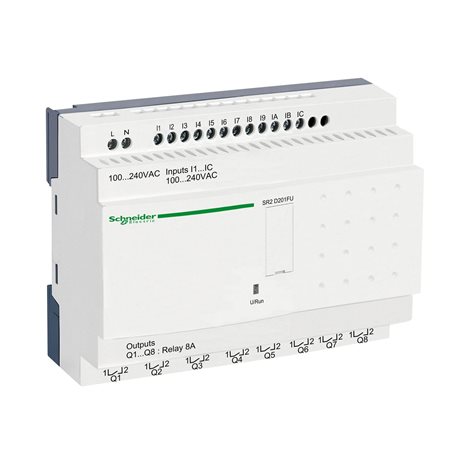 SR2D201FU COMPACTslepý 100-240VAC bez hod 12DI/8RO