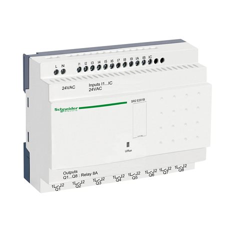 SR2E201B COMPACTslepý 24VAC s hod 12DI/8RO