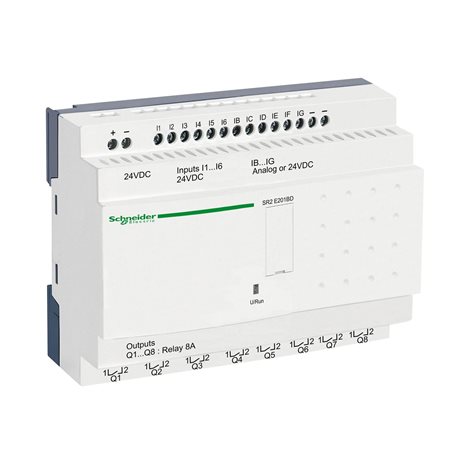 SR2E201BD COMPACTslepý 24VDC s hod 12DI(6AI)/8RO