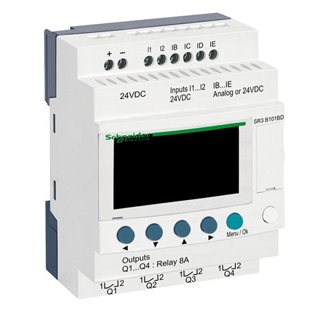 SR3B101BD relé 24VDC 6DI 4DO