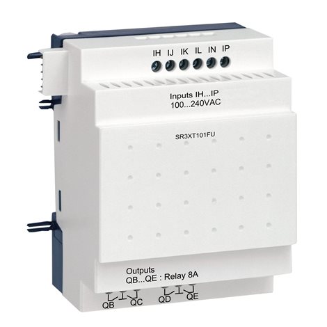 SR3XT101FU Rozšiřující modul, 6DI/4RO, 100-240VAC