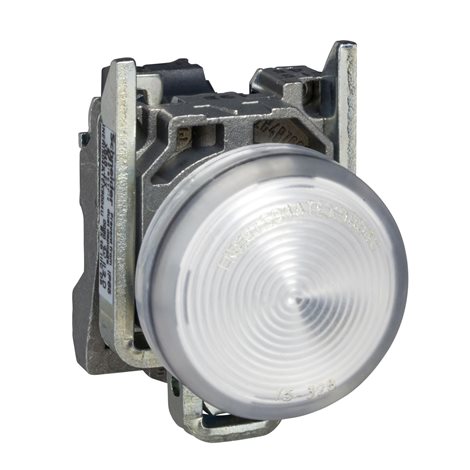 XB4BVB1 Signálka s LED, 24V, bílá