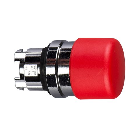 ZB4BC44 Ovládací hlavice stiskací s hřib. knoflíkem - rudá