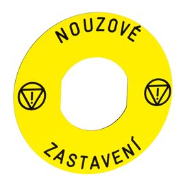ZBY9T30 Štítek - Nouzové zastavení - 60 mm