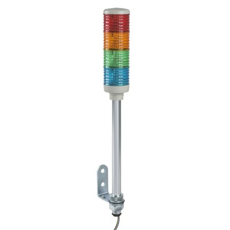 XVC6B4 Smontovaný signální sloup,Æ60mm,LED,24V,Ru-Oranž-Ze