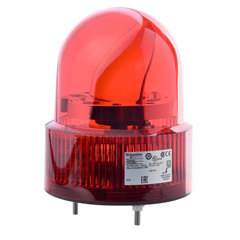 XVR12B04S Rotační maják, 120mm,LED 24V,Bzučák, Rudá