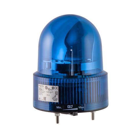 XVR12B06S Rotační maják, 120mm,LED 24V,Bzučák, Modrá