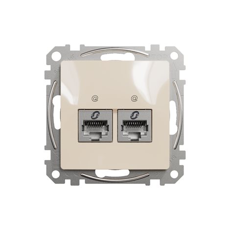 SDD112462S Datová zásuvka 2xRJ45 kat. 6 STP béžová