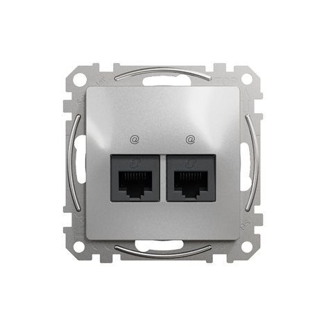 SDD113452 Datová zásuvka 2xRJ45 kat. 5e UTP alu 1