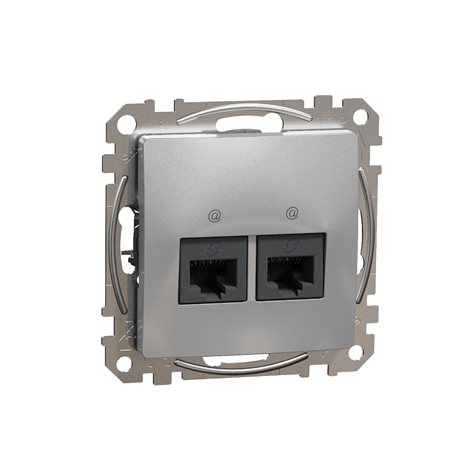 SDD113462 Datová zásuvka 2xRJ45 kat. 6 UTP alu