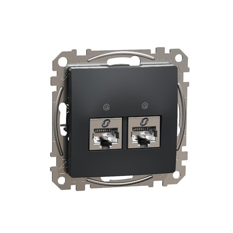 SDD114467S Datová zásuvka 2xRJ45 kat. 6A STP antr