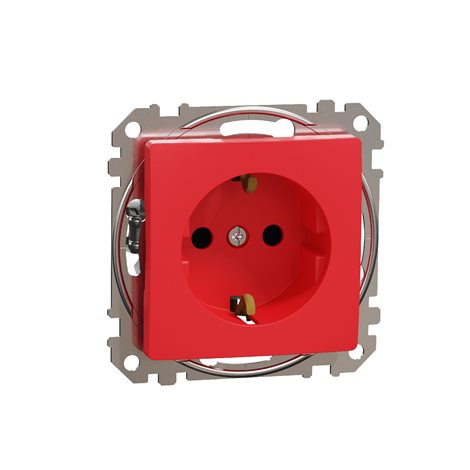 SDD115021 Zásuvka 230V 16A SCHUKO červená