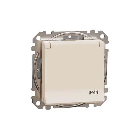 SDD212024 Zásuvka 230V 16A SCHUKO IP44 béžová