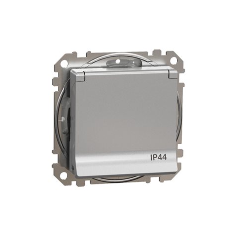 SDD213014 Zásuvka 230V 16A IP44 bezšroubová alu