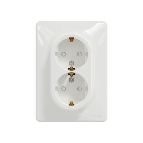 SDD311221 Zásuvka dvojnásobná 230V 16A SCHUKO bílá