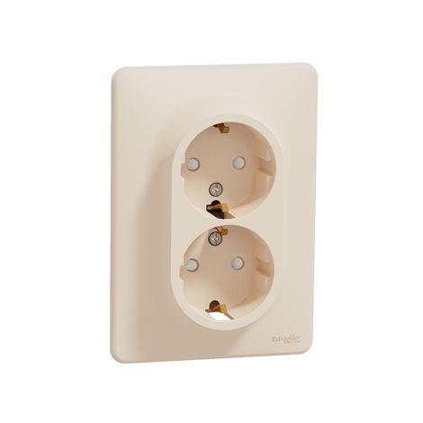 SDD312221 Zásuvka dvojnásobná 230V 16A SCHUKO béž 1