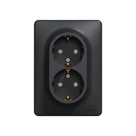SDD314221 Zásuvka dvojnásobná 230V 16A SCHUKO antr